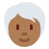 🧑🏾‍🦳 person: medium-dark skin tone, white hair display on Twitter